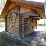 Tareke Mari majutus kevadine välisvaade männimetsas – rahulik ja looduslähedane puhkemaja Kallaste Turismitalus.