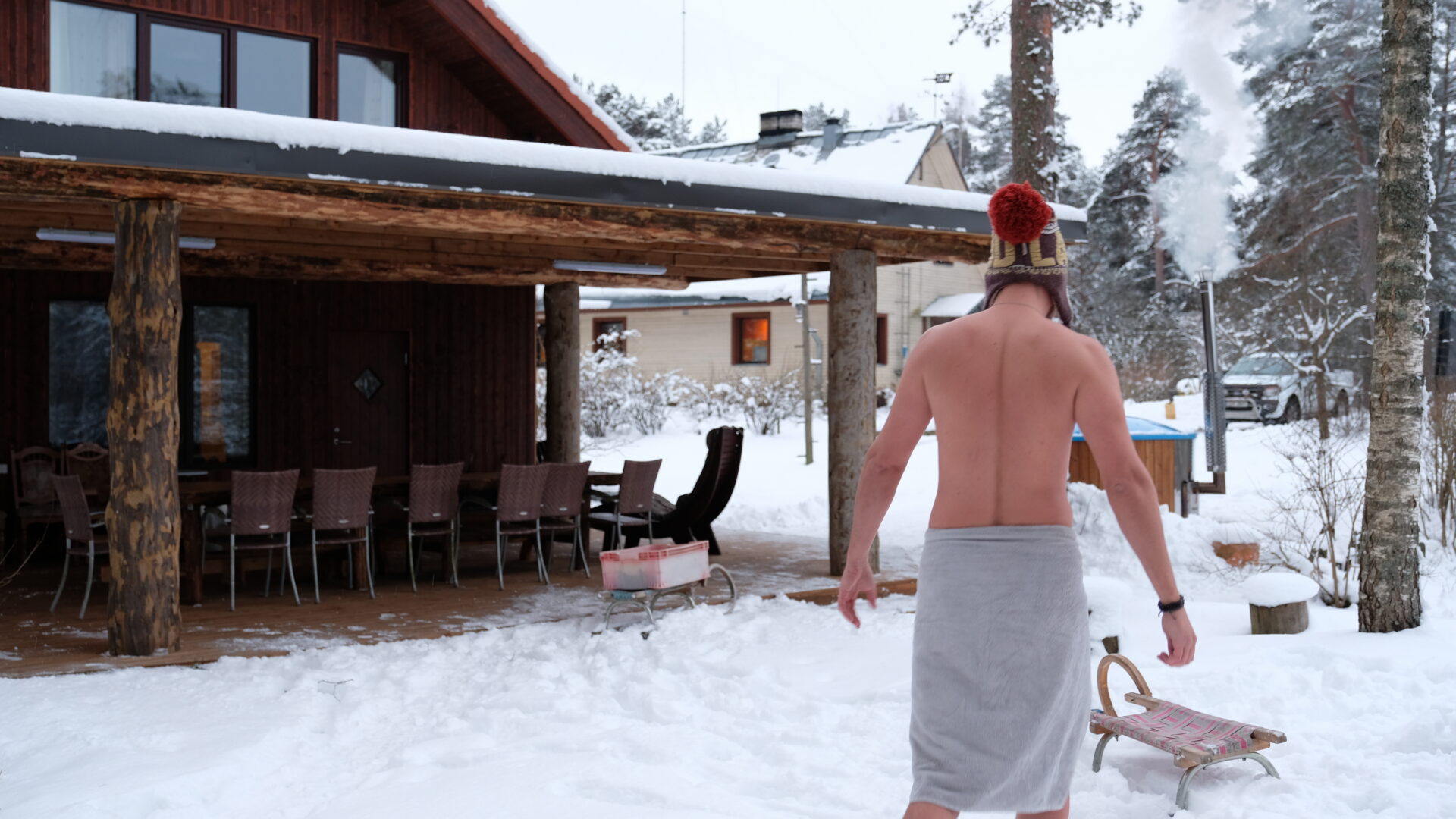 saun Heino kümblustünn Ülemine kompleks loodus mets lumi talv inimene FB illustratiivne reklaam Kallaste Turismitalu Padisel ärksa hingega talu Harjumaal www.kallastetalu.ee.JPG